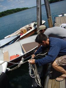 Continuous Monitoring Station being pulled from the water