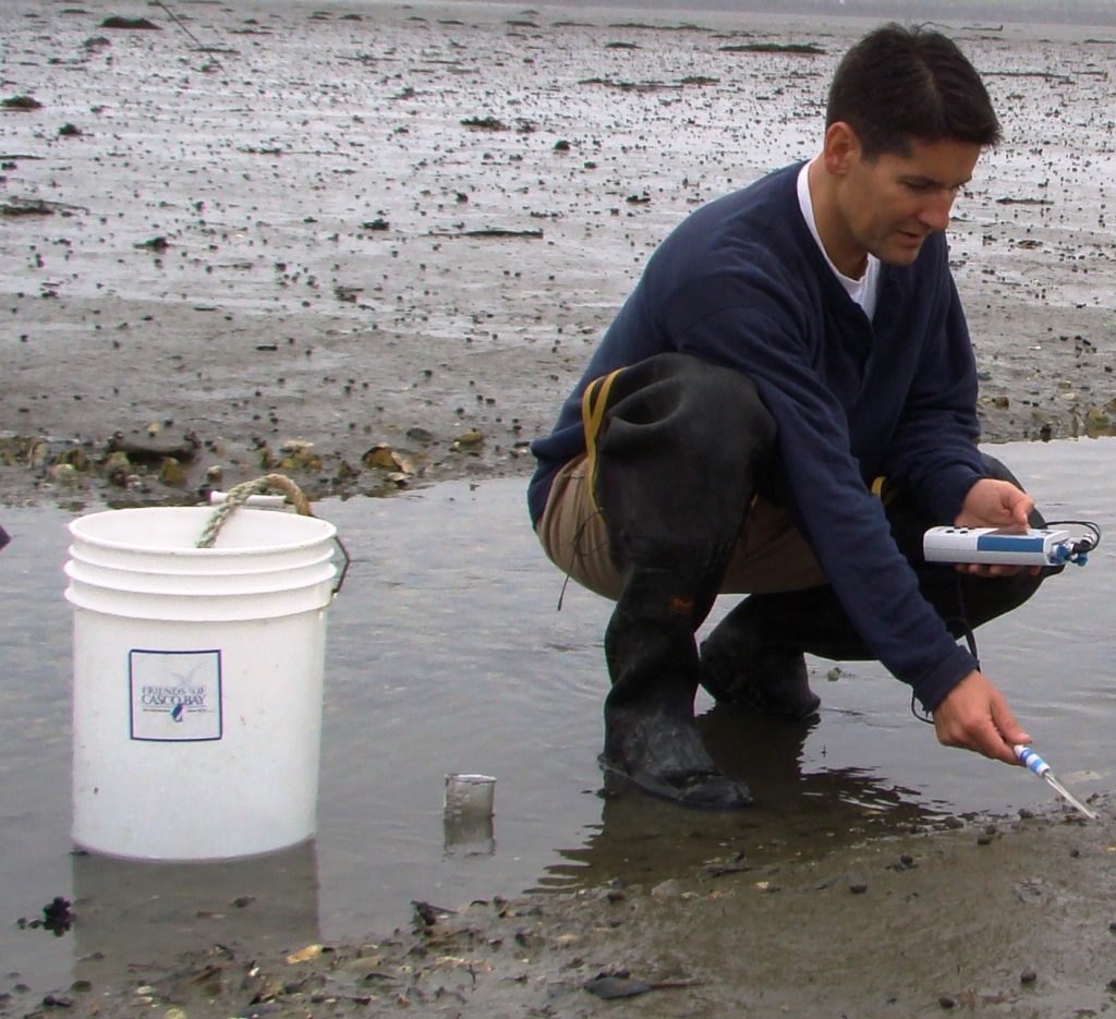 Measure acidity on clam flats