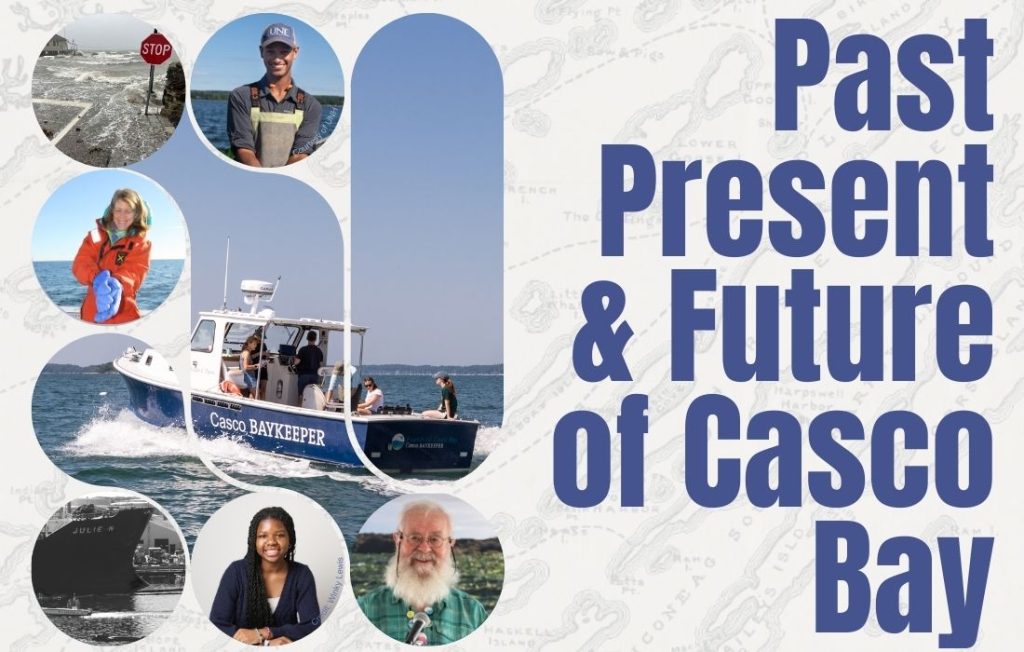 event graphic featuring images of a water, boats, and people