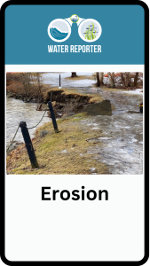 erosion photo on Water Reporter App