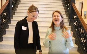 Heather and Ivy laughing together