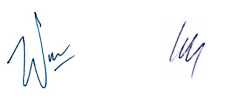 Will Everitt's and Ivy Frignoca's signatures